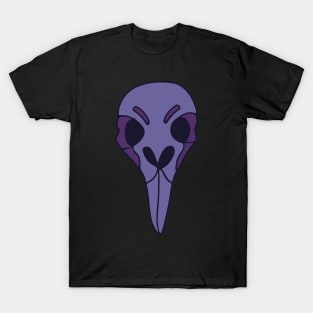 CREEPY SPOOKY GOTHIC BIRD SKULL Purple Skeleton Bones from my Cabinet of Curiosities - UnBlink Studio by Jackie Tahara T-Shirt